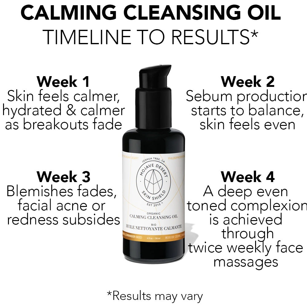 Organic Calming Cleansing Oil 4.0 oz - Mojave Desert Skin Shield