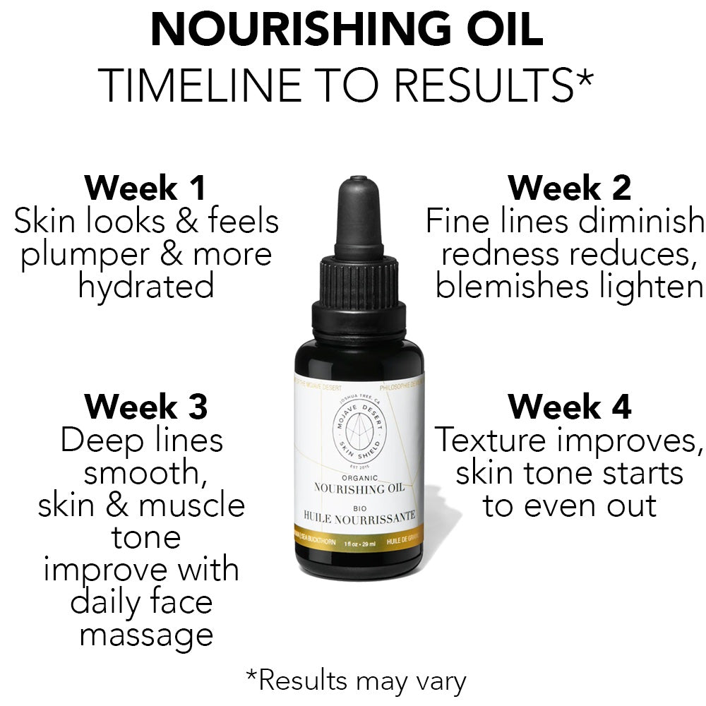 Organic Nourishing Oil 1.0 oz - Gift Item - Mojave Desert Skin Shield