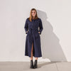 Chiara Dress in Navy Blue, Bull Denim - Mojave Desert Skin Shield 