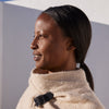 Alpaca Poncho in Undyed Natural with Leather & Dark Nickel Buckle - Mojave Desert Skin Shield 