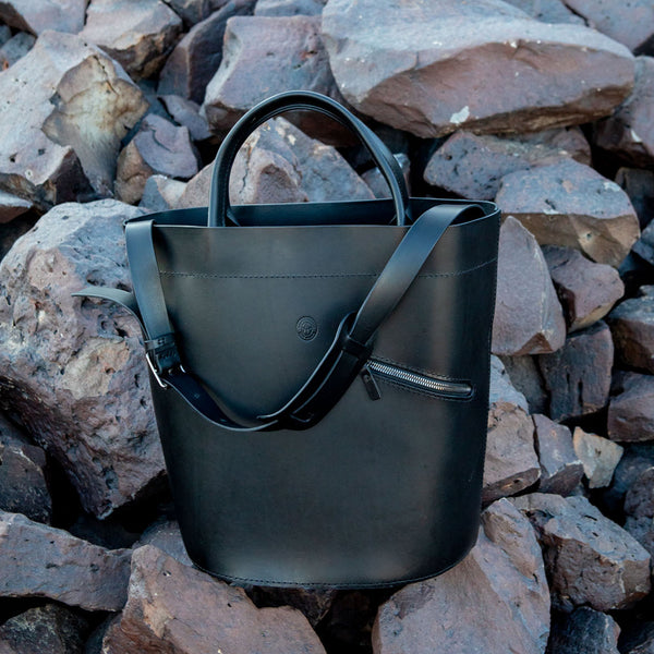 Hunter Gatherer Bucket Bag in Black - Mojave Desert Skin Shield 