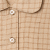 Chiara Dress in Tan Plaid, Linen - Mojave Desert Skin Shield 