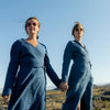 Day Round Ritual Wrap Dress in Kimono Blue - Mojave Desert Skin Shield 