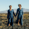 Day Round Ritual Wrap Dress in Kimono Blue - Mojave Desert Skin Shield 