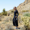 Day Round Ritual Wrap Dress in Black Plaid - Mojave Desert Skin Shield 