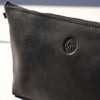 Small Zipper Pouch in Black Eco Leather - Mojave Desert Skin Shield 